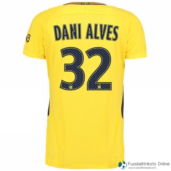 Paris Saint Germain Trikot Auswarts Dani Alves 2017-18 Fussballtrikots Günstig